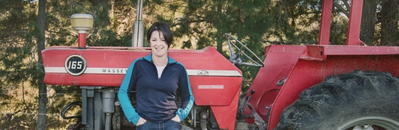 Fiona Turner with tractor